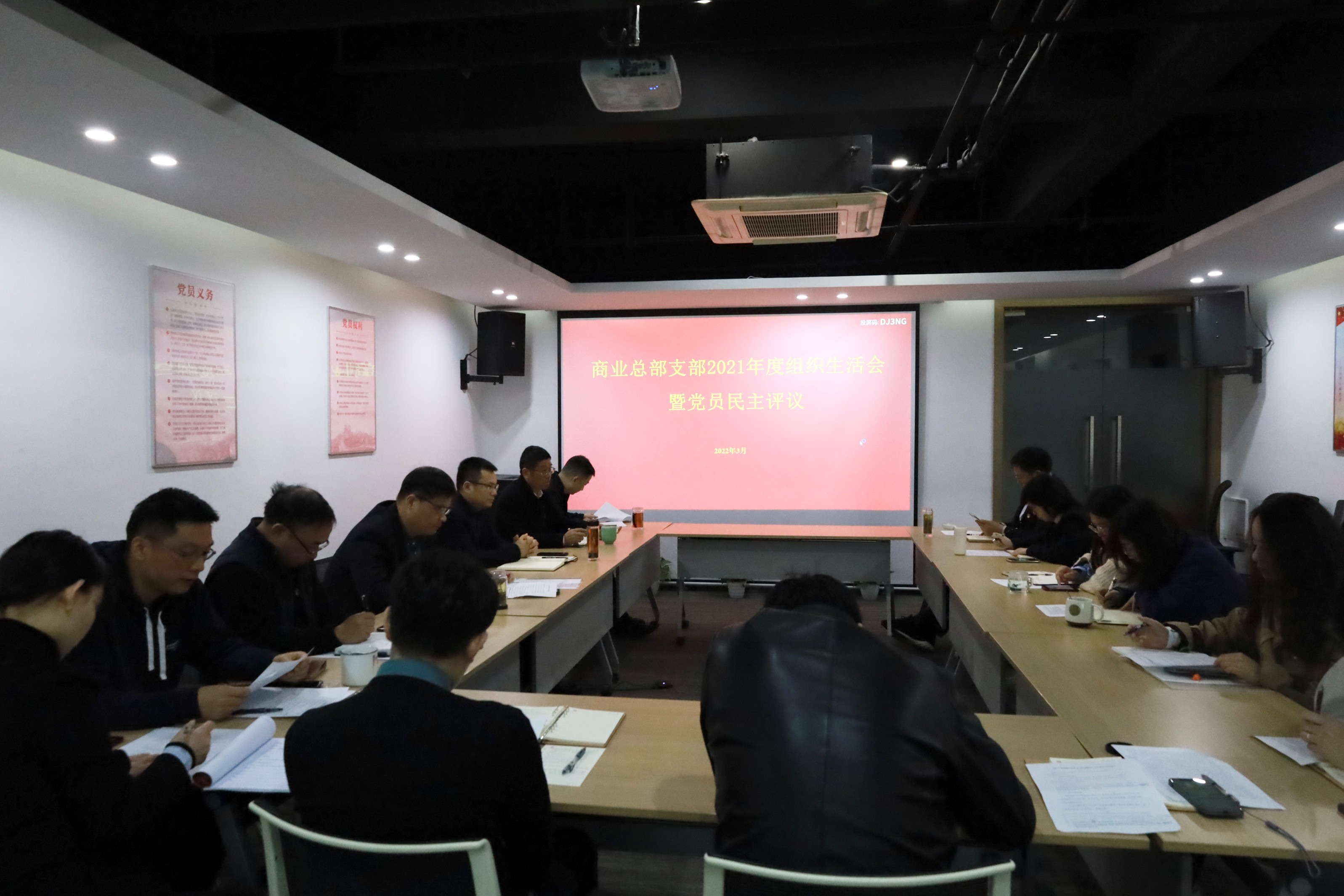 商業(yè)公司召開(kāi)2021年度黨支部組織生活會(huì)